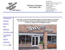 Tablet Screenshot of monogramshoppe.com